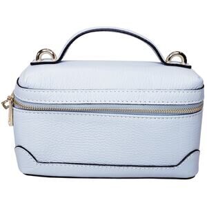 NWOT ANNA PAOLA Pebbled Leather Purse Small/Mini Light Blue Made in Italy